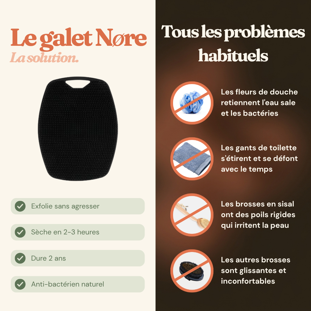 Galet Nøre | L'accessoire de douche qui reste propre
